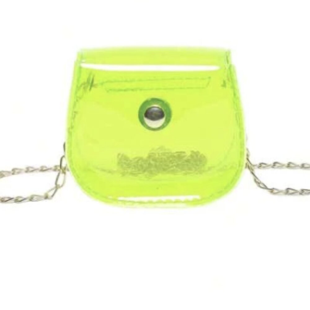 🍬Candy Yellow Colored PVC Mini Chain Crossbody Bag🍬 NWT